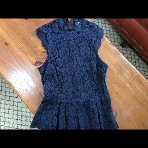 H&M Navy Lace Top